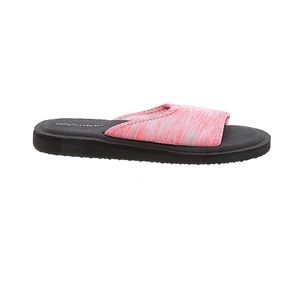 NWT Comfort View 8W Pink/Black Sandals Flip Flops Slides Shoes